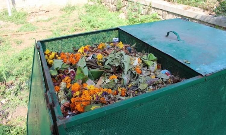 A composting unit installed in one of the temple premises in Pune (Image Source: Jeevitnadi Living River Foundation)