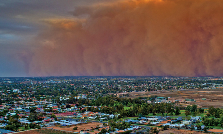 Storms worsen air quality and degrade vast farmland areas, disrupt commercial flight services, lower the efficiency of solar power generation, and accelerate the melting of glaciers. (Image: ESCAP)