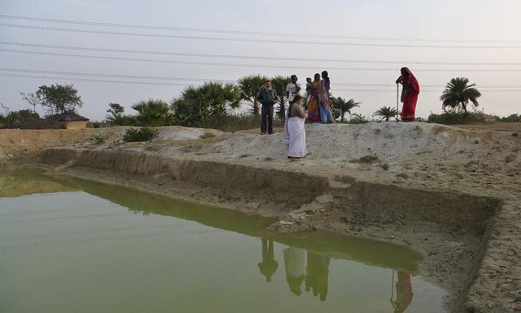 Residents of a village built a farm-pond and repurposed it to suit their needs (Source: IWP Flickr photos)