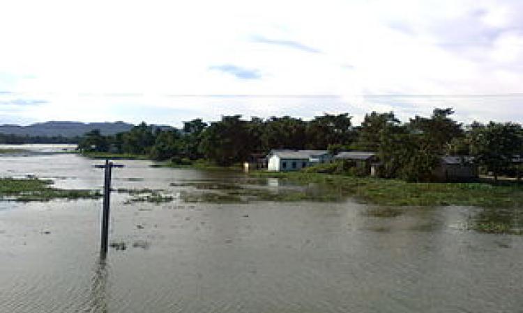 The flooded plains of Brahamputra
