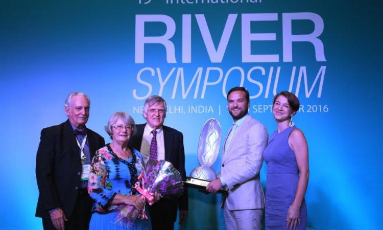 Buffalo Niagara Riverkeeper receive the Thiess International Riverprize at the 19th International River Symposium. (Image Source: International RiverFoundation)