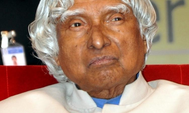 The late APJ Abdul Kalam at the International Book Fair, Trivandrum, 2014