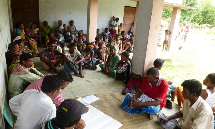 A planning meeting in Bhawani Chowki