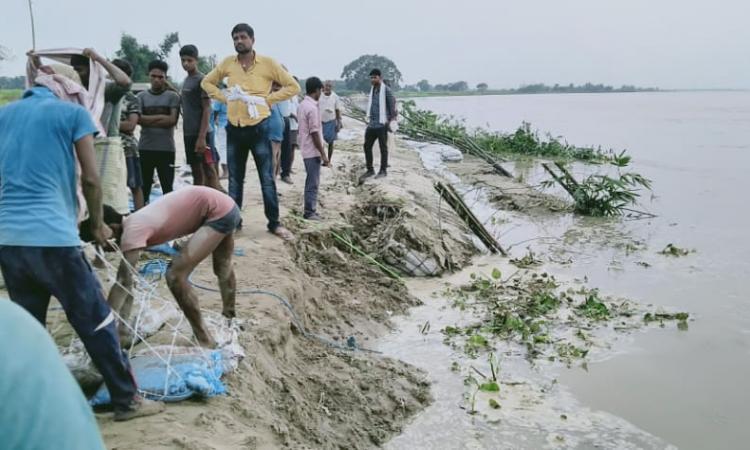 Erosion due to floods in Ganga river (Source: Umesh Kumar Ray)