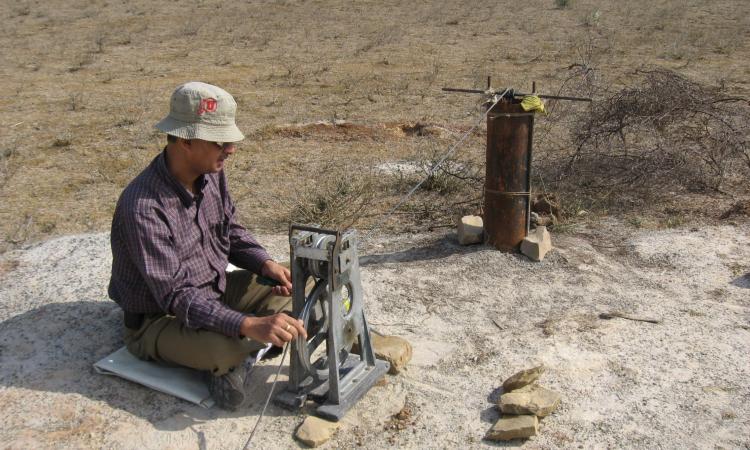 Researchers collect geothermal data through boreholes. (Pic: ISW)