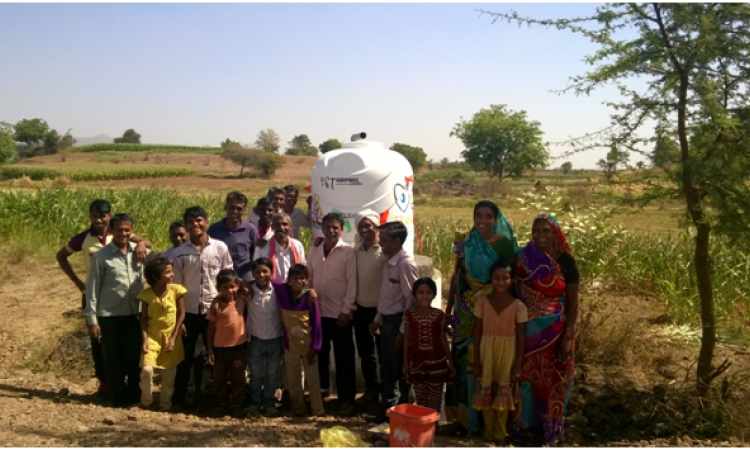 Water tank near the primary school and anganwadi for the children to avail safe water. (Source: Puja Singh)